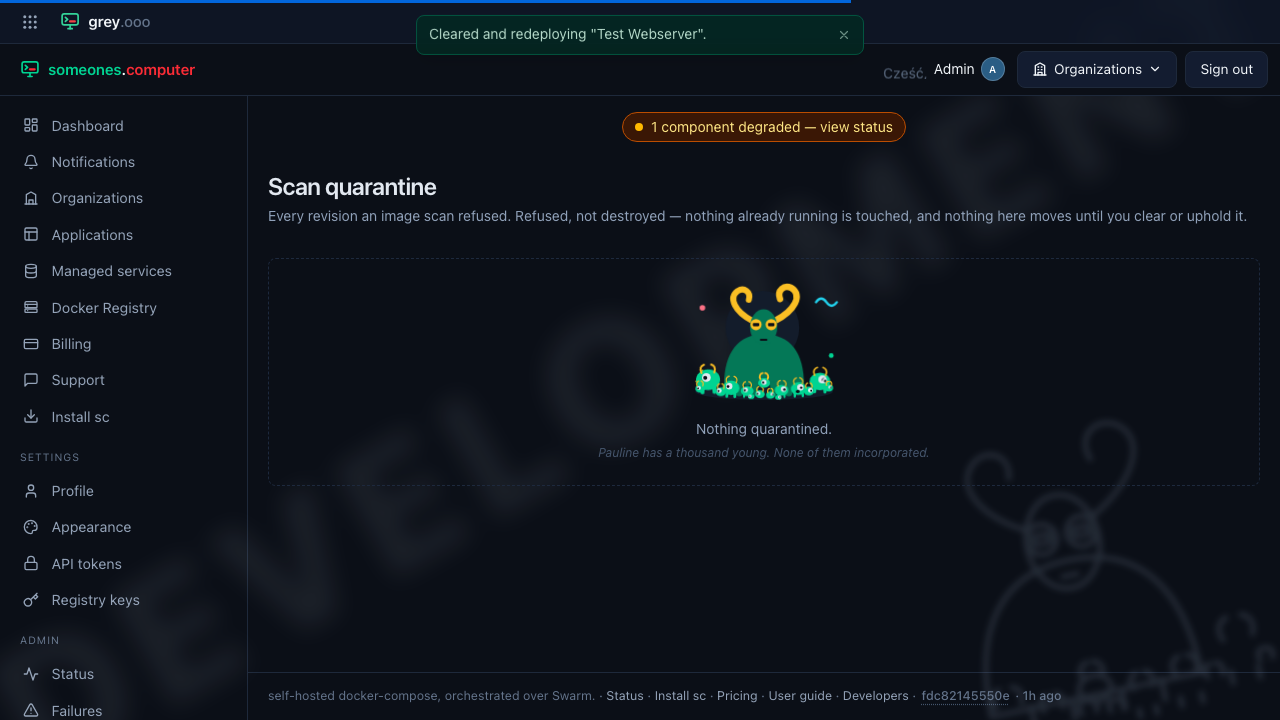 Cleared, and redeploying